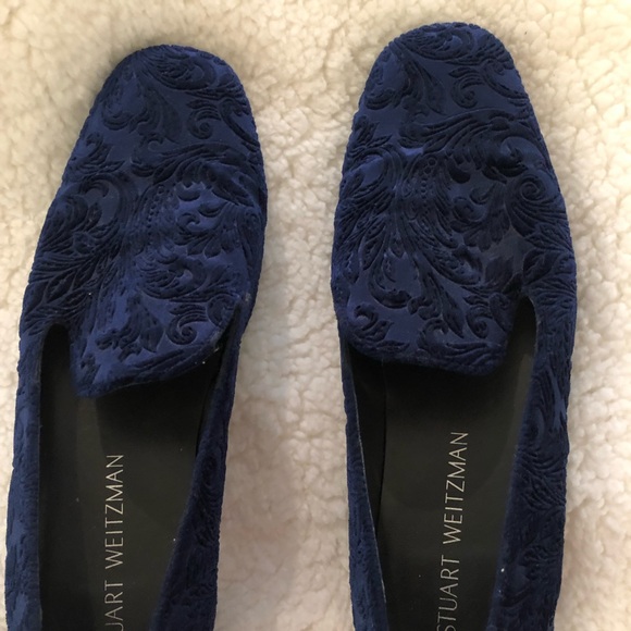 Blue suede Stuart Weitzman shoes. Worn once in EXCELLENT condition!! - Picture 2 of 6